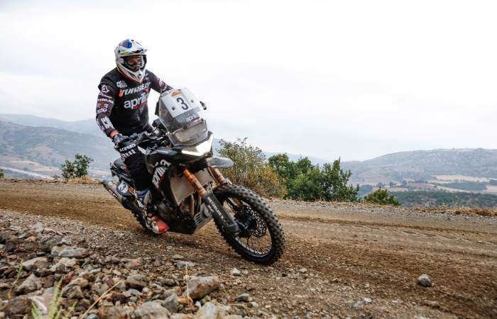 Podio de la Aprilia Tuareg