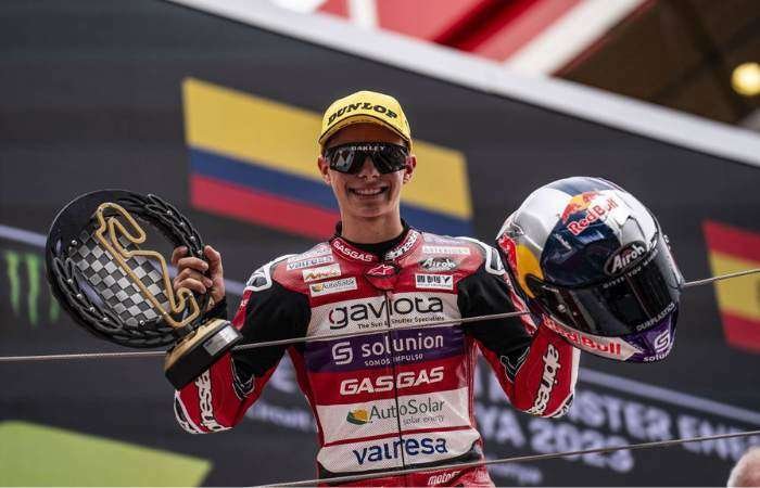 David celebra su segunda victoria en Moto3